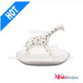 Décoration de Noël New Arrival Ceramic Giraffe Ring Holder for Gifts